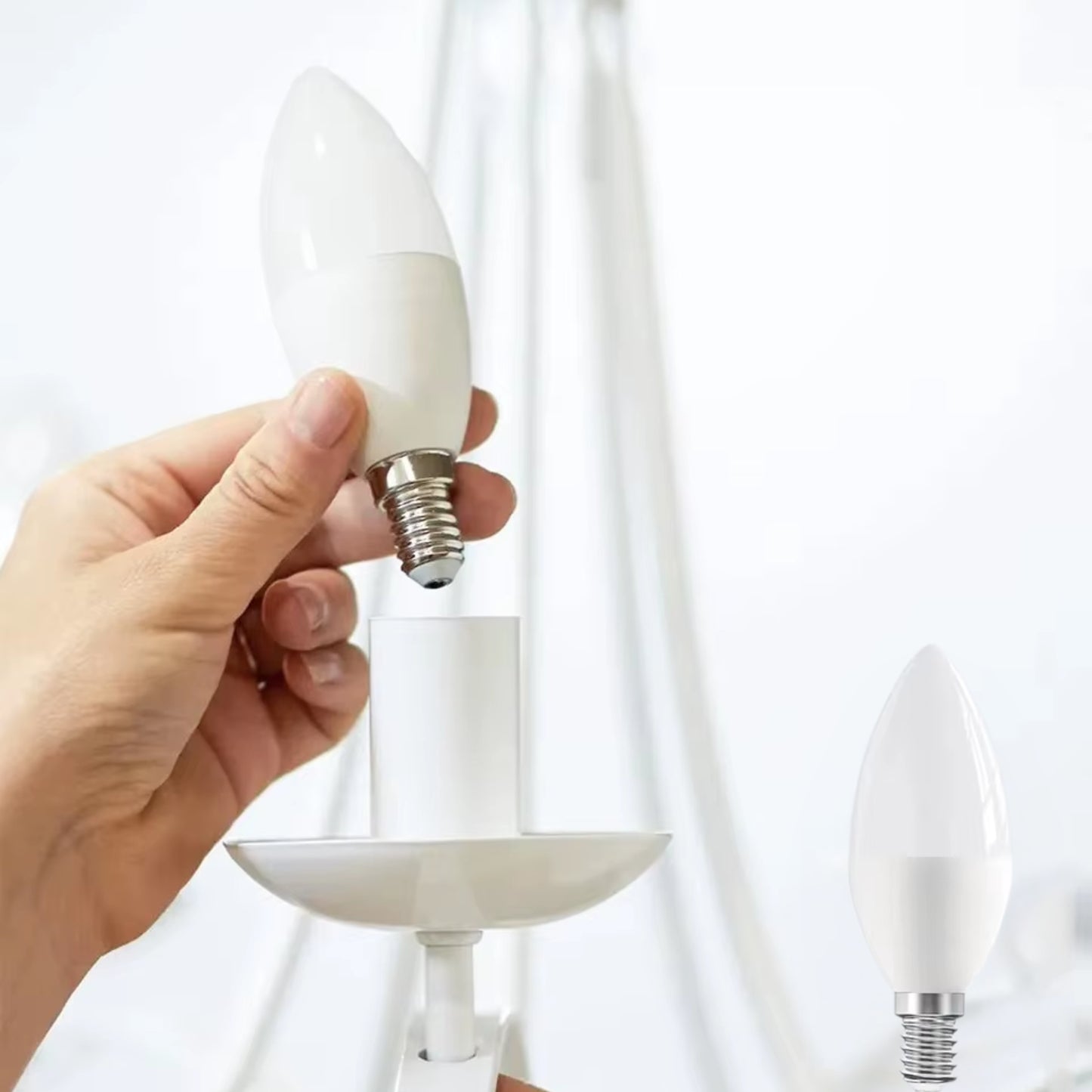 Lot de 10 Ampoules LED Bougie – E14 – 9W – Blanc chaud 3000K / Blanc froid 6000K – Éclairage décoratif économique