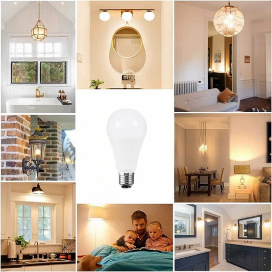 Lot de 6 Ampoules LED Haute Lumen – E27 – 9W – Blanc chaud 3000K / Blanc froid 6500K – Éclairage domestique écoénergétique